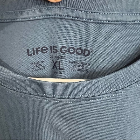 LIFE IS GOOD Men's let it snow Long-Sleeve Crusher Tee shirt XL - Picture 4 of 5